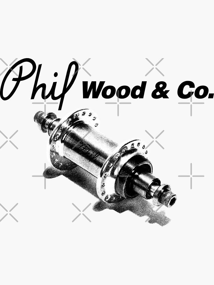 Phil Wood BMX Hubs Black Sticker for Sale by brocklarock Redbubble