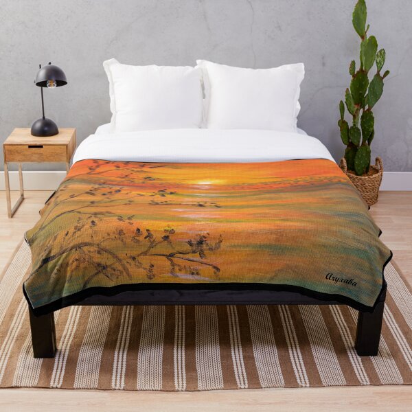 Item preview, Colorido atardecer sobre el pantano que se refleja en el agua designed and sold by Aryxaba.