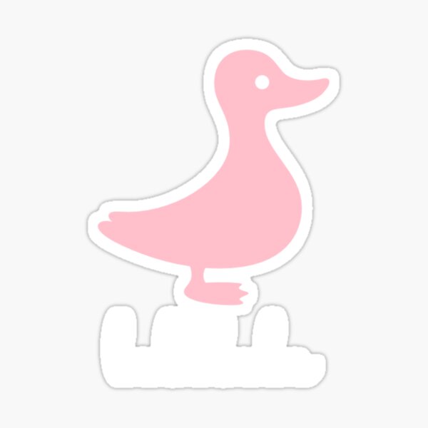 lalalala Pink Duck (for dark shirts) Sticker