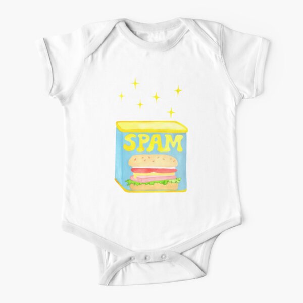 Twinkle Twinkle Little Spam - Pink Short Sleeve Baby One-Piece