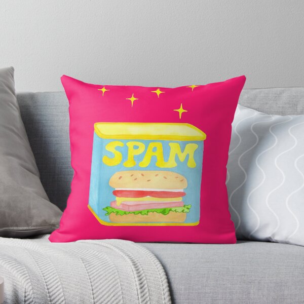 Twinkle Twinkle Little Spam - Pink Throw Pillow