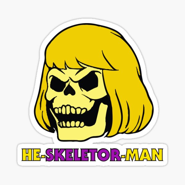 Er-Skeletor-Man Lustige 80er Jahre He-Man Cartoon Parodie Sticker