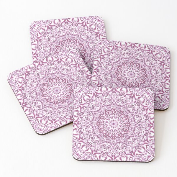 Item preview, Faded Plum and White Mandala 02 designed and sold by Kelly Dietrich Mandala & Fractal Art.