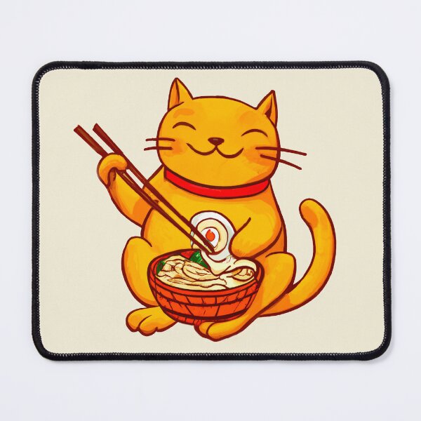 Artikelvorschau, Katze frisst Ramen entworfen und verkauft von Timegraf.