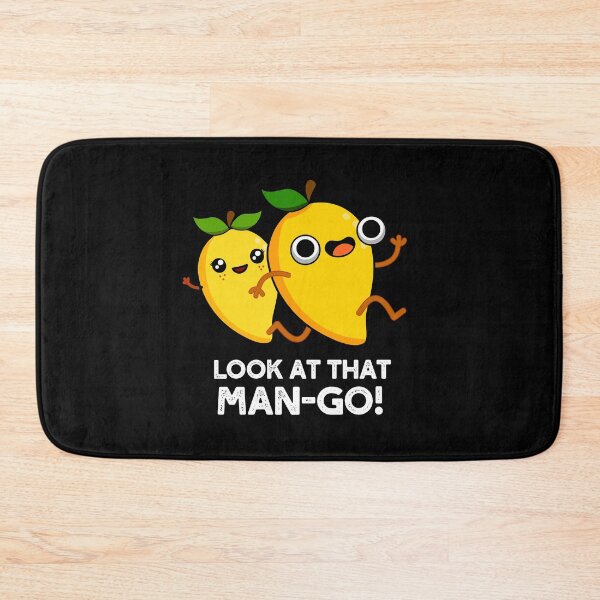 Item preview, Look At That Man-go Funny Fruit Puns (Dark BG) designed and sold by punnybone.