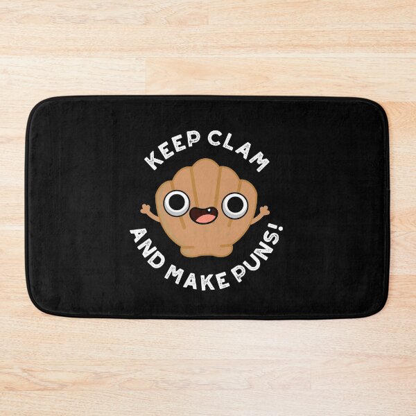 Item preview, Keep Clam And Make Puns Funny Shell Puns (Dark BG) designed and sold by punnybone.