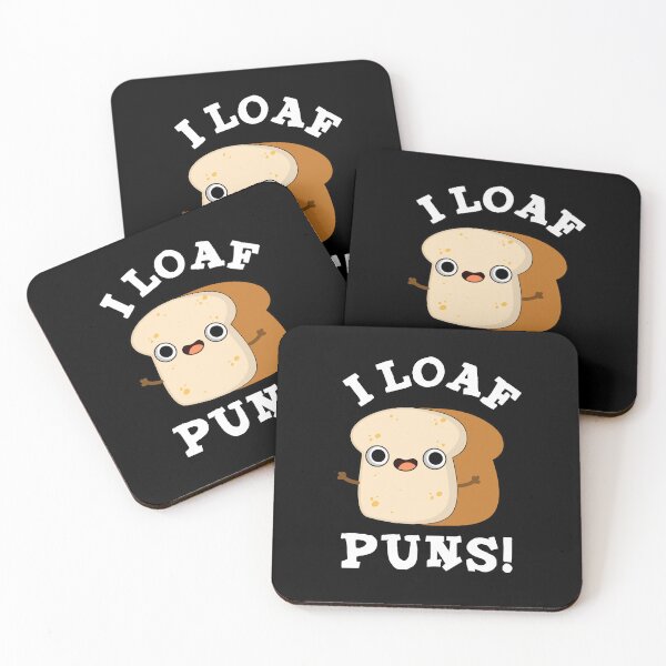 Item preview, I Loaf Puns Funny Bread Puns (Dark BG) designed and sold by punnybone.