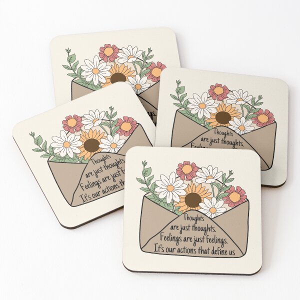 Item preview, Thoughts are just thoughts. Feelings are just feelings. Its actions that define us.  designed and sold by ThoughtJumble.