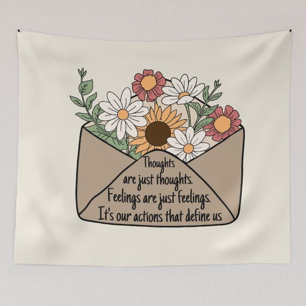 Item preview, Thoughts are just thoughts. Feelings are just feelings. Its actions that define us.  designed and sold by ThoughtJumble.