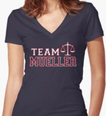 Team Müller - Gerechtigkeitswaagen Shirt mit V-Ausschnitt