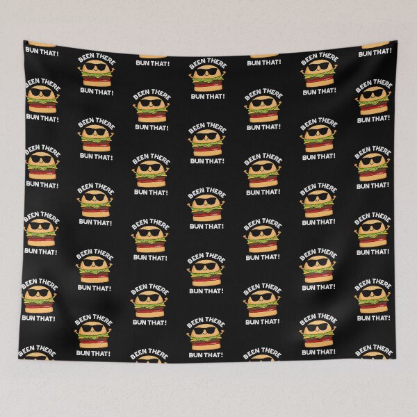Item preview, Been There Bun That Funny Burger Puns (Dark BG) designed and sold by punnybone.