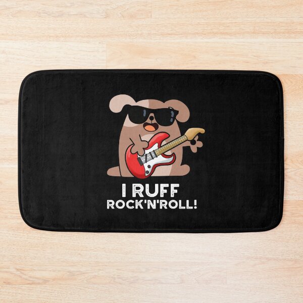Item preview, I Ruff Rock And Roll Funny Dog Puns (Dark BG) designed and sold by punnybone.