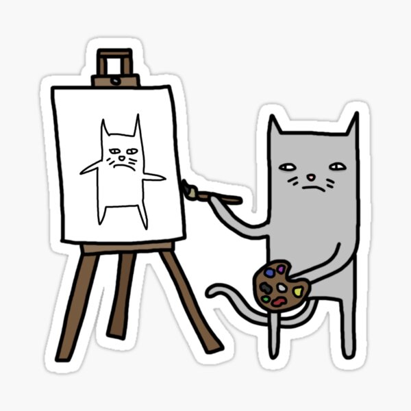Item preview, Sad Cat Self Portrait designed and sold by JSGB.