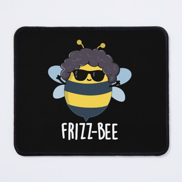 Item preview, Frizz-Bee Funny Afro Bee Puns (Dark BG) designed and sold by punnybone.