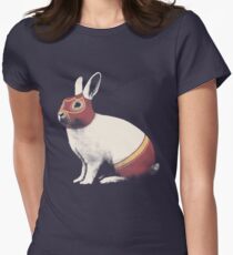 Rabbit Wrestler / Lapin Catcheur Women's Fitted T-Shirt