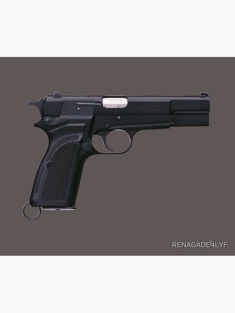 Imagen 5 de 5, Alfombrilla de ratón con la obra Browning Hi-Power Firearm Pistola semiautomática calibre 9 mm, diseñada y vendida por RENAGADE4LYF.