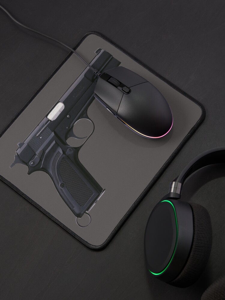 Imagen 4 de 5, Alfombrilla de ratón con la obra Browning Hi-Power Firearm Pistola semiautomática calibre 9 mm, diseñada y vendida por RENAGADE4LYF.