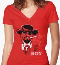 Camiseta entallada de cuello en V Django desencadenado