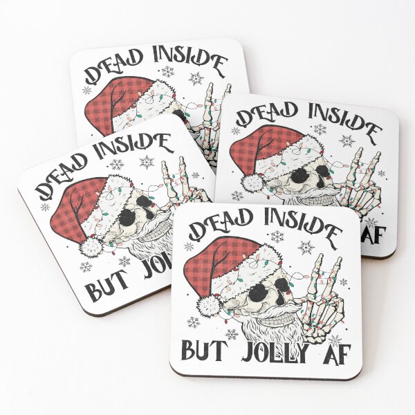 Item preview, dead inside but jolly af christmas skeleton designed and sold by hieuvustore.