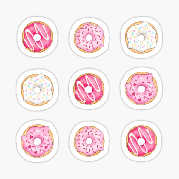 Item preview, Pink Iced Donuts Pattern designed and sold by HazelFisher.