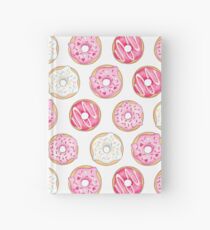 Pink Iced Donuts Pattern Hardcover Journal