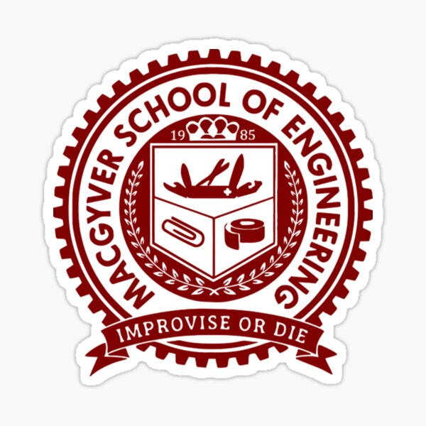 Item preview, MacGyver School of Engineering logo vintage designed and sold by MYKELBRYAN.