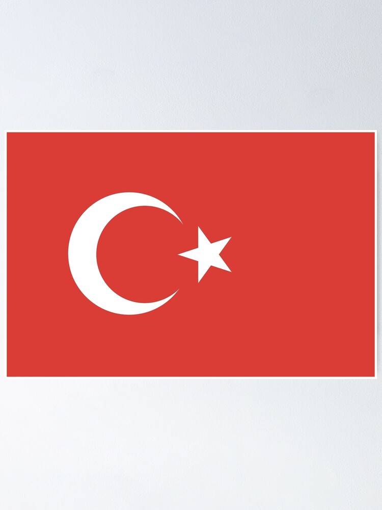 Truthahn Flagge Der Turkei Turkische Flagge Halbmond Stern Rein Und Einfach Poster Von Tomsredbubble Redbubble
