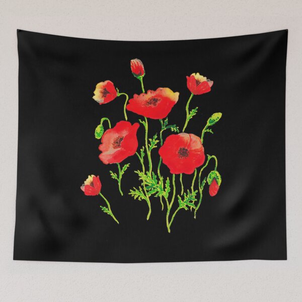 Item preview, playful poppy flowers irina sztukowski transparent designed and sold by pudlikchww.