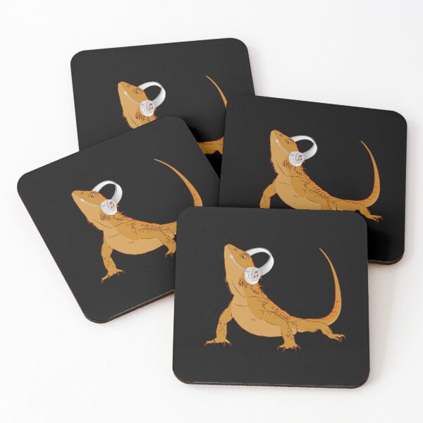Item preview, Bearded Dragon Listening Artist Music Lover DJ designed and sold by BCreative4U.