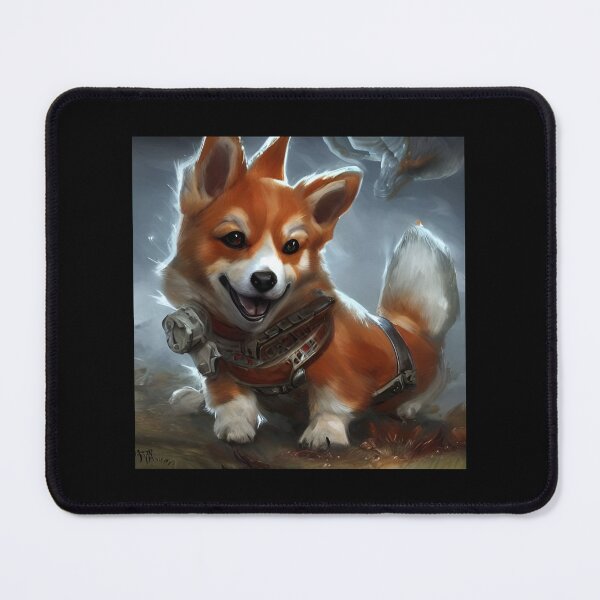Item preview, AI Generated Art, War Corgi designed and sold by RabbitHoleMI.