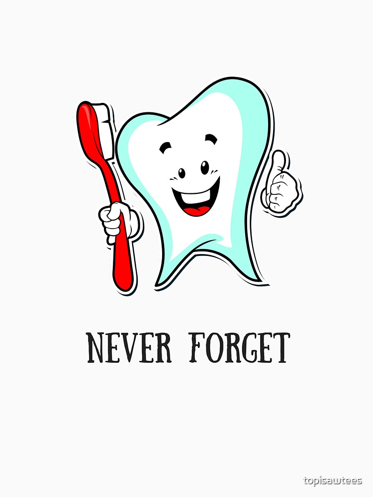 "Cute Dentist or Dental Hygienist Smiling Tooth and Toothbrush" Tshirt