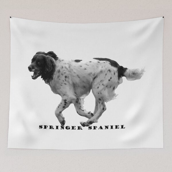 Artikelvorschau, Springer Spaniel in Aktion: Graustufen-Logo entworfen und verkauft von Alius Imago.