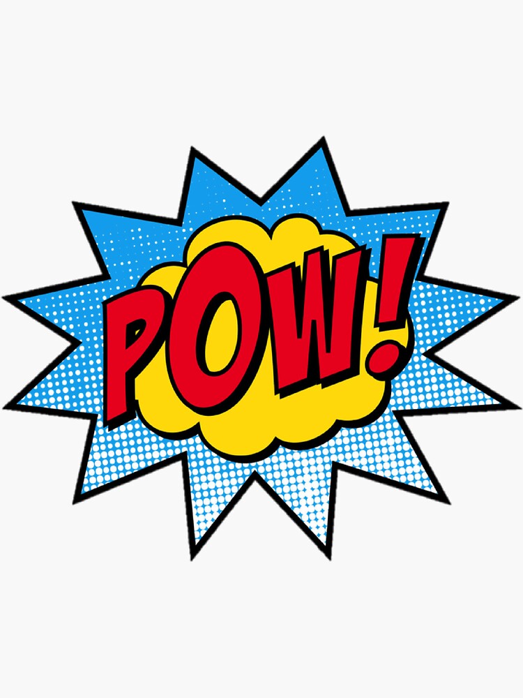 Thumbnail 3 of 3, Sticker, POW! designed and sold by thaghost.