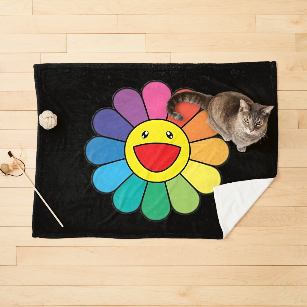 Rainbow smiling flower Classic " Bath Mat for Sale by rondmaary