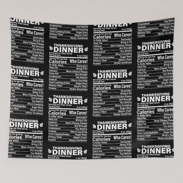 Item preview, Thanksgiving Dinner Funny Fake Calories Nutritional Facts designed and sold by GravitiTees.