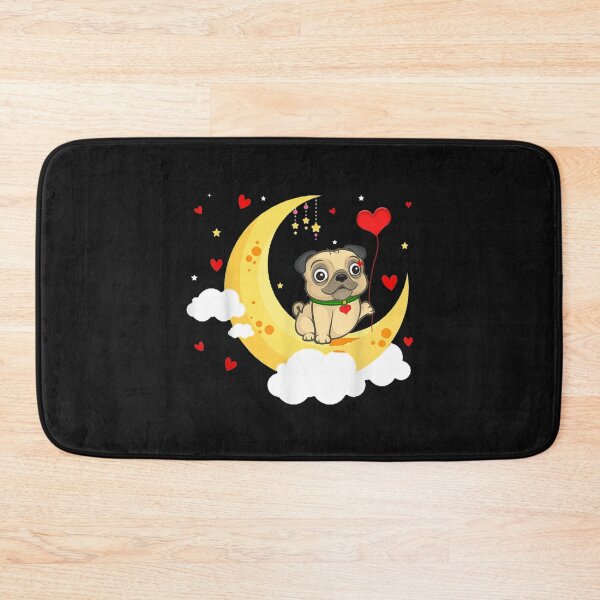 Item preview, Carlin mignon sur la lune Cadeaux d&x27;amant de chien de carlin de Saint Valentin designed and sold by CathrineStark.