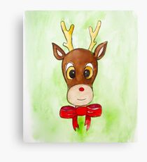 Christmas Rudolph Reindeer Canvas Print