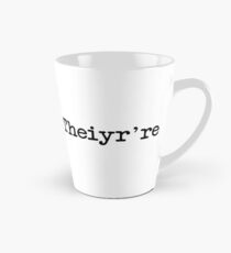 Their're There There Sie sind Grammer Typo Tasse (groß)
