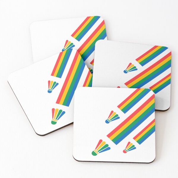 Item preview, Shuttlecock Badminton Rainbows designed and sold by Designs by Lee.