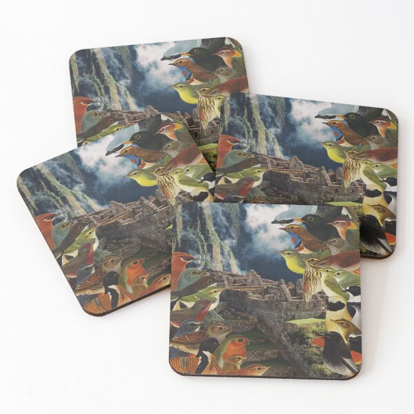 Item preview, Surreal handmade collage "Machu Picchu Birds" designed and sold by Everna-more.