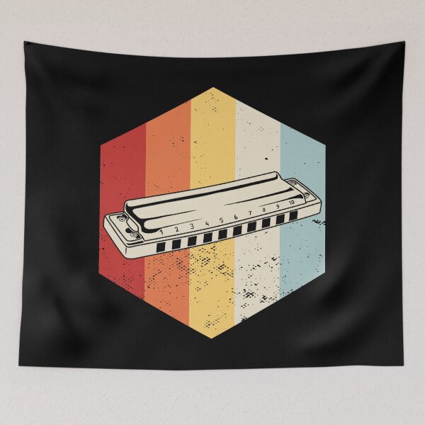 Item preview, retro vintage harmonica musician polygon gift haselshirt transparent designed and sold by brokgoingsa.