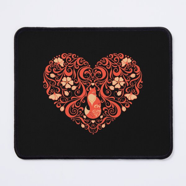 Item preview, Coeur ajouré dune fleur ornements avec un renard. Emblème, un symbole de la Saint-Valentin. Ob designed and sold by CathrineStark.