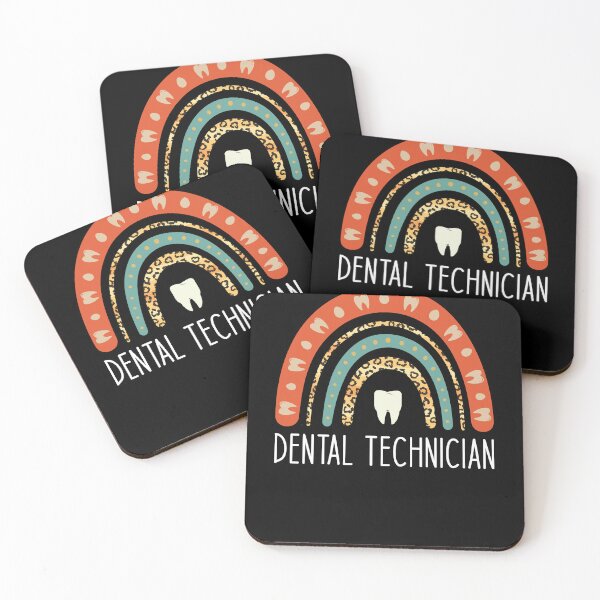 Item preview, Dental Technician retro colors rainbow and leopard pattern designed and sold by Cedinho.