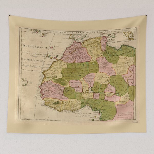 Item preview, Map of West Africa (c 1718) Carte de la Barbarie, de la Nigritie, et de la Guinée designed and sold by allhistory.