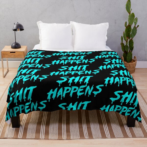 Item preview, SHIT HAPPENS IN CYAN designed and sold by angelisart.