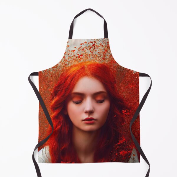 Item preview, Red Haired girl with poppies designed and sold by ladarkepoque.