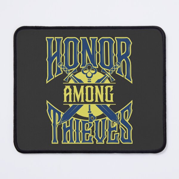 Item preview, Honor Among Thieves Electric Yellow Vintage Text Swords and Key designed and sold by wolfkin-design.