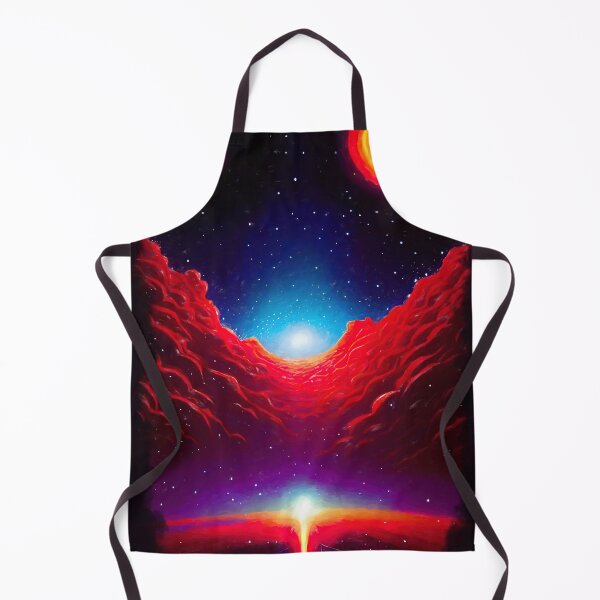Item preview, Futuristic retro space with red nebula designed and sold by AnnArtshock.