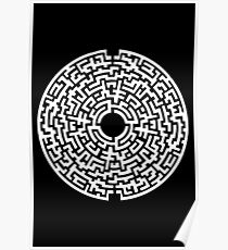 Labyrinthe Blanc Poster