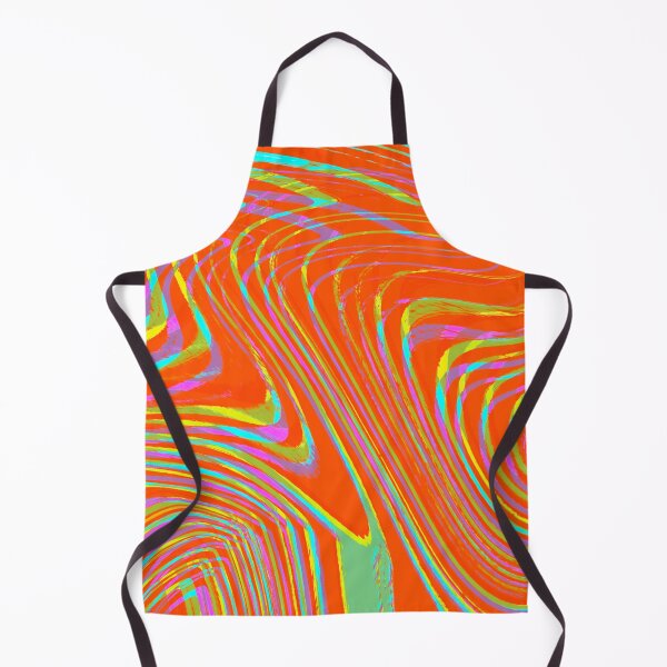 Item preview, Modern Liquid Swirl Abstract Pattern Square Vibrant Neon Tones and Bright Orange Multicolor Design designed and sold by theprintedclub.